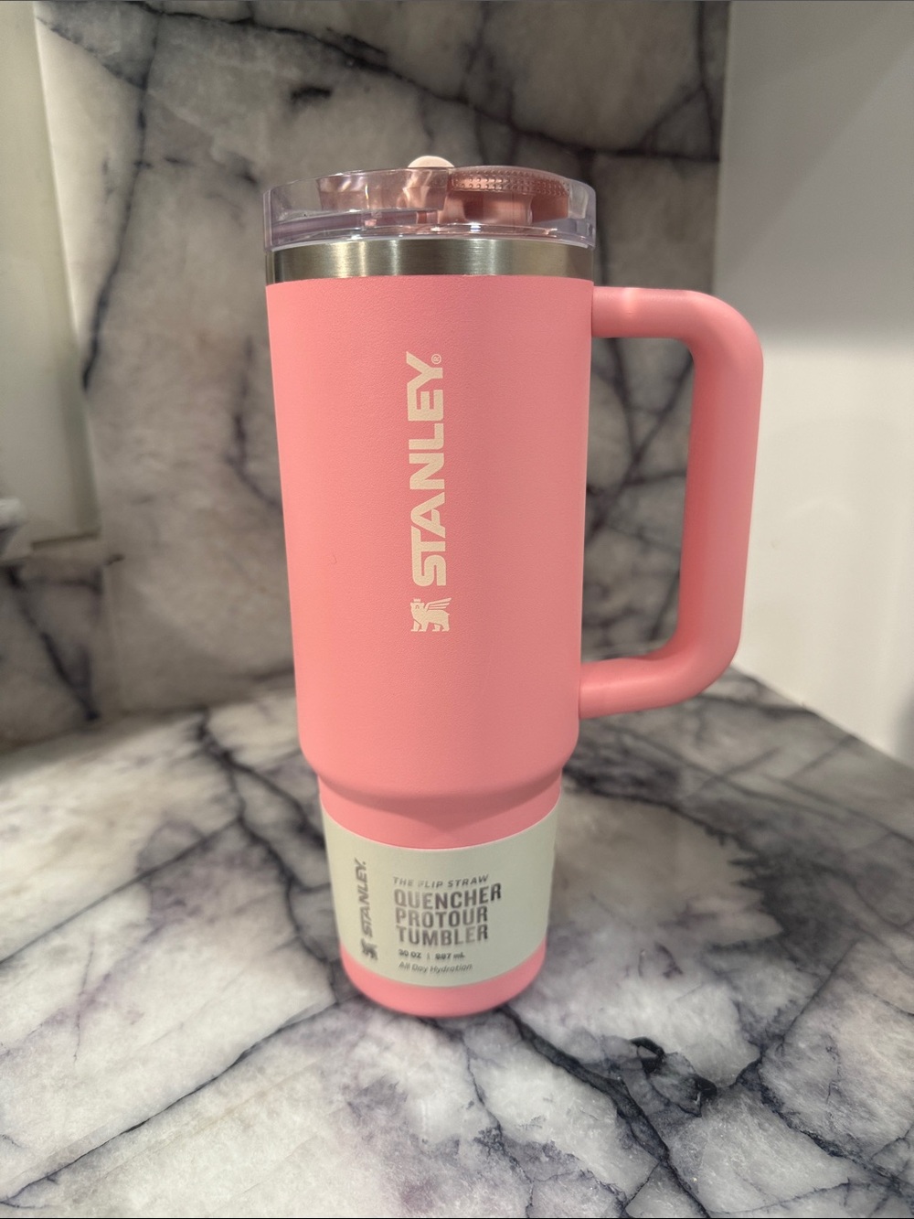 Stanley Pink Mesa Insulated Quencher Tumbler with Handle and Flip Lid 30oz NWT